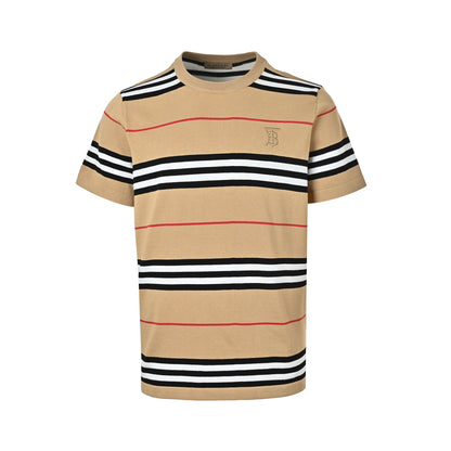 Burberry classic TB embroidered striped knitted short sleeves