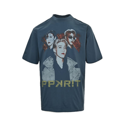 Balenciaga/Balanciaga 25ss PPKRIT joint portrait print short-sleeve