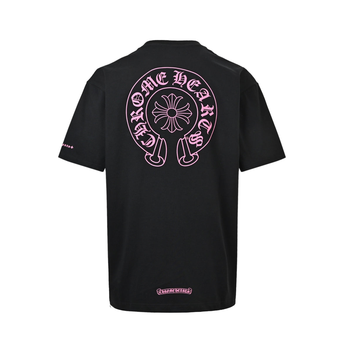 Chrome Hearts/Chrome Heart Pink Horseshoe Cross Print Short Sleeve