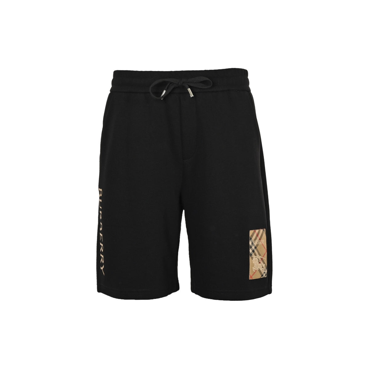 Burberry 25ss war horse patch laminated letter shorts