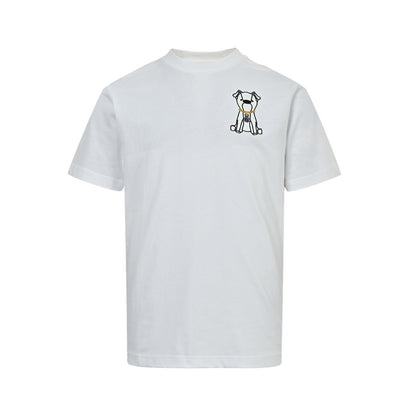 Fendi French Bulldog Puppy Embroidered Short Sleeve