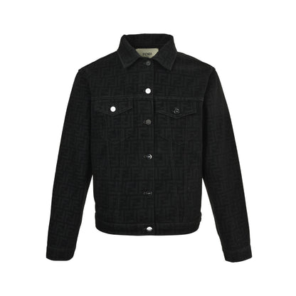 Fendi all-over printed FF suit denim jacket