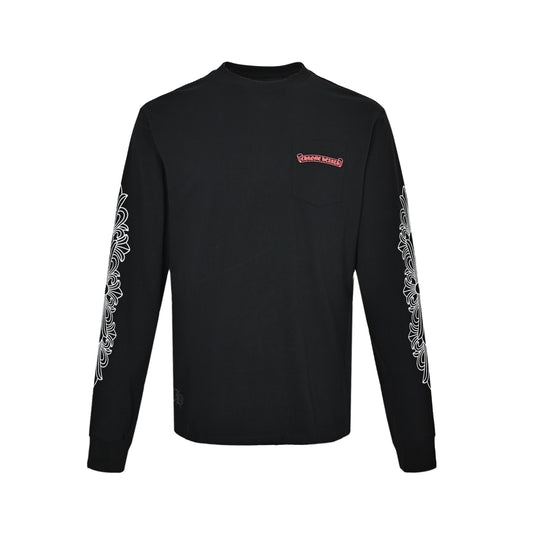 Chrome Hearts/Chrome Heart Lip Print Long Sleeve T-Shirt