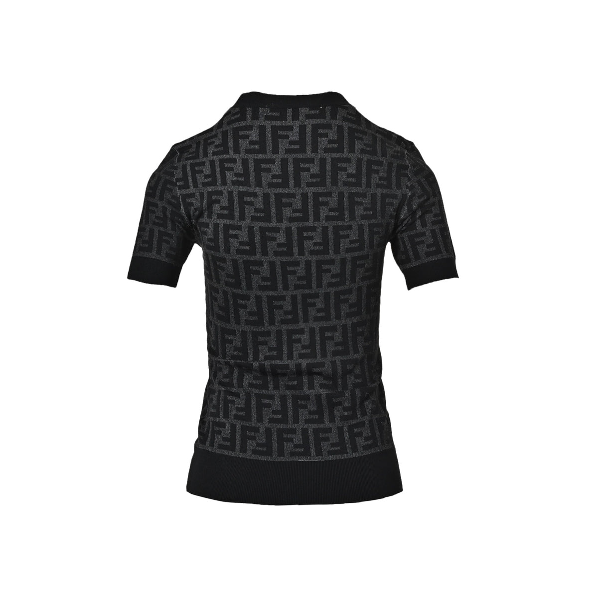 Fendi 26ss women's FF jacquard knitted short sleeves