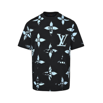 Louis Vuitton all-over mottled presbyopia printed short-sleeves
