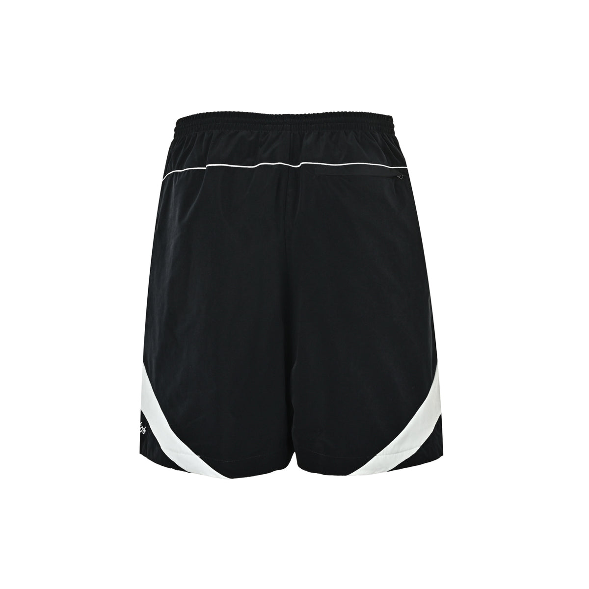 Acne Studios black and white patchwork embroidered shorts