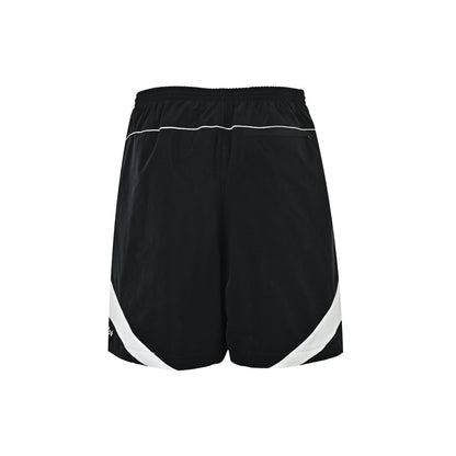 Acne Studios black and white patchwork embroidered shorts