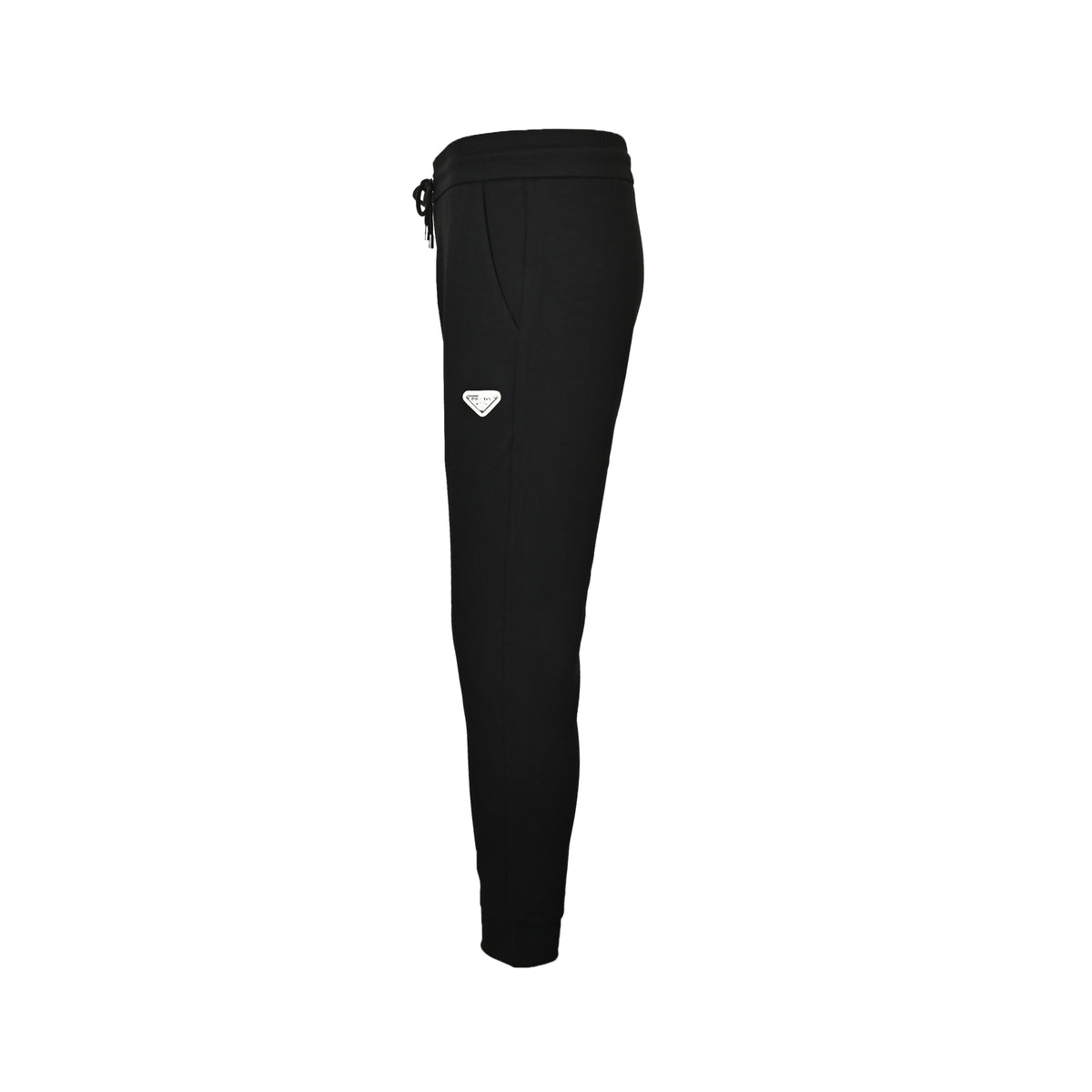 Prada inverted triangle contrast color back pocket trousers