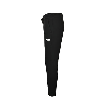 Prada inverted triangle contrast color back pocket trousers