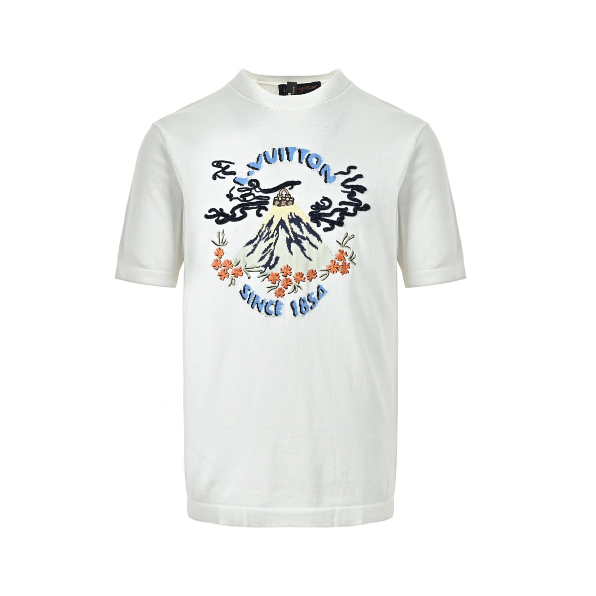 Louis Vuitton Nigo joint letter embroidery jacquard pattern knitted short sleeves