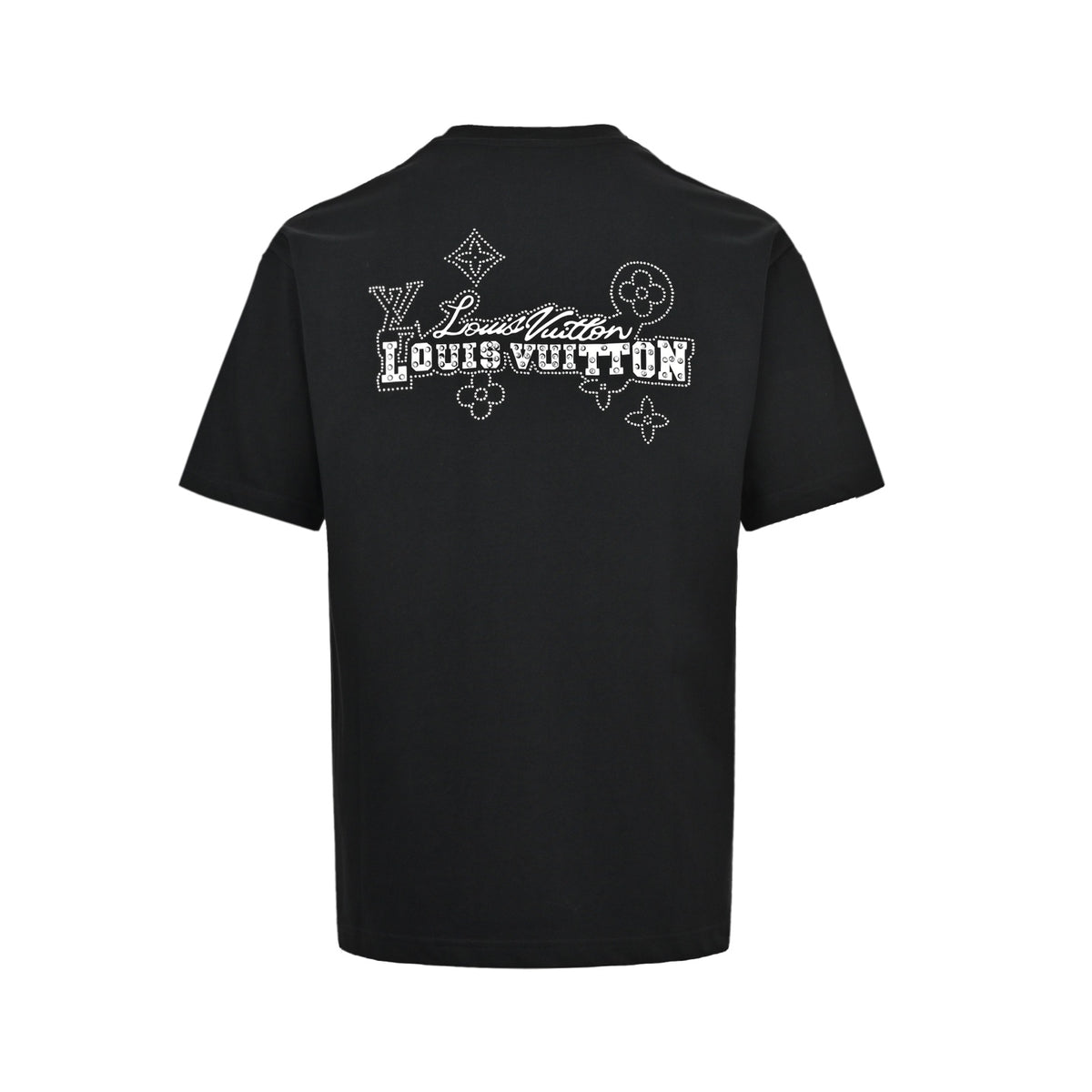 Louis Vuitton rivets, hot-drilled and glued letter short sleeves