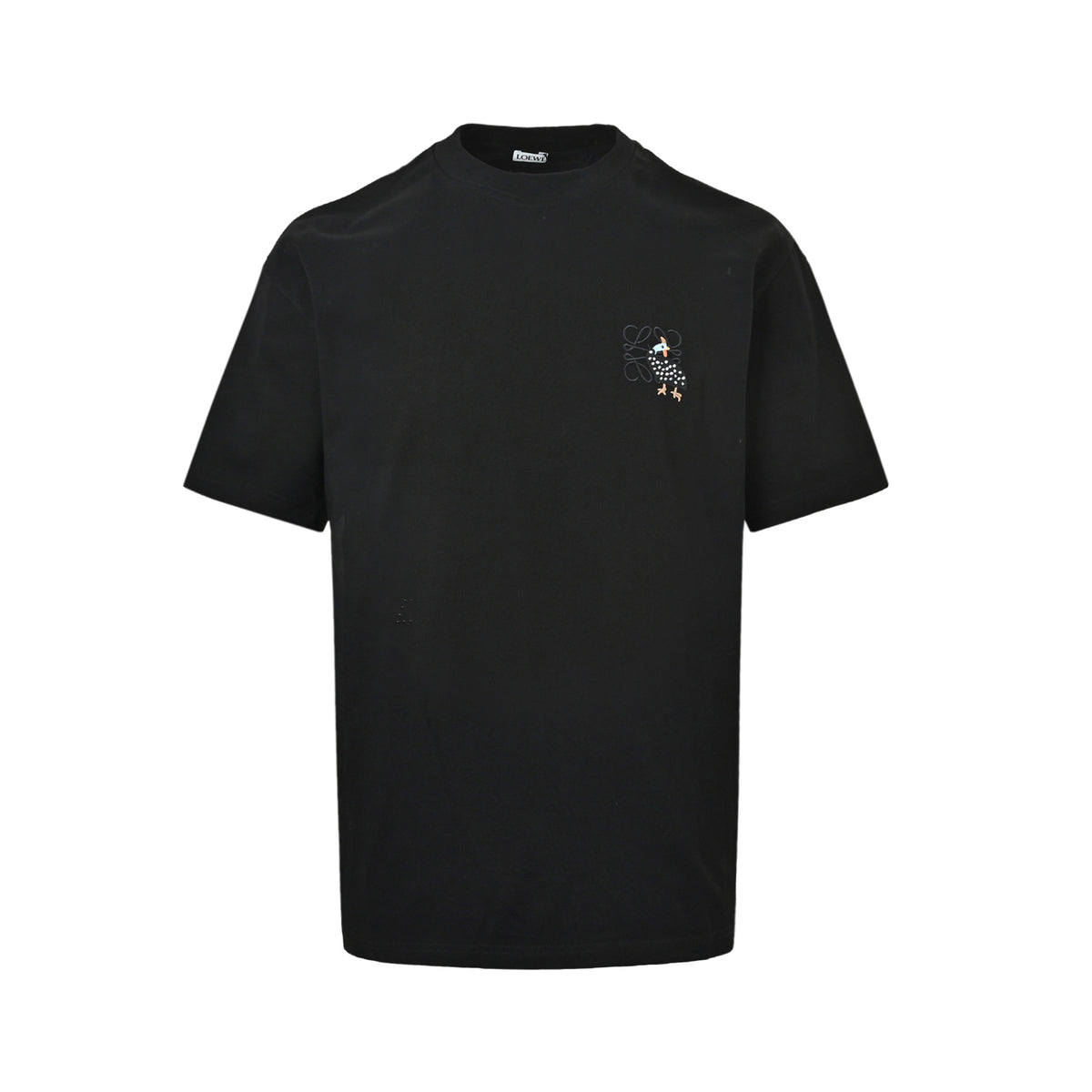Loewe/Luo Yiwei 23ss guinea fowl embroidered short sleeves