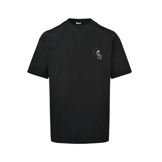 Loewe/Luo Yiwei 23ss guinea fowl embroidered short sleeves