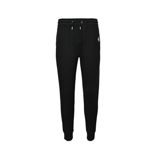 Prada contrasting back pocket flocked triangle trousers