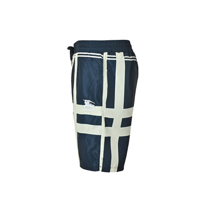 Burberry plaid war horse logo beach shorts