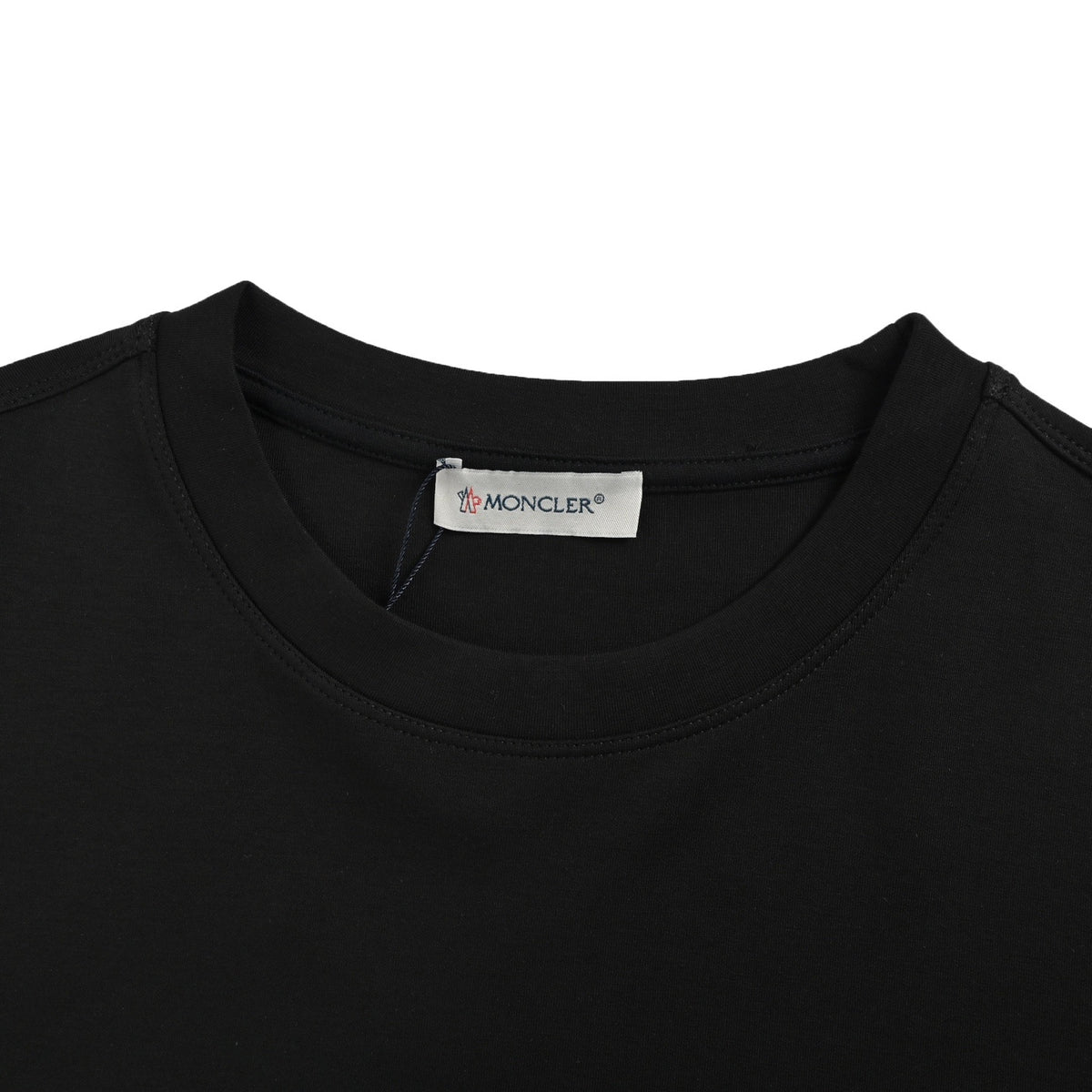 Moncler/Mask 25Fw simple small logo embroidered long-sleeved T-shirt