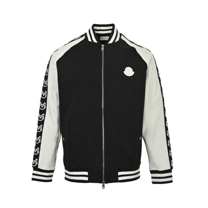 Moncler/Mask color block embroidered logo logo webbing suit zipper jacket