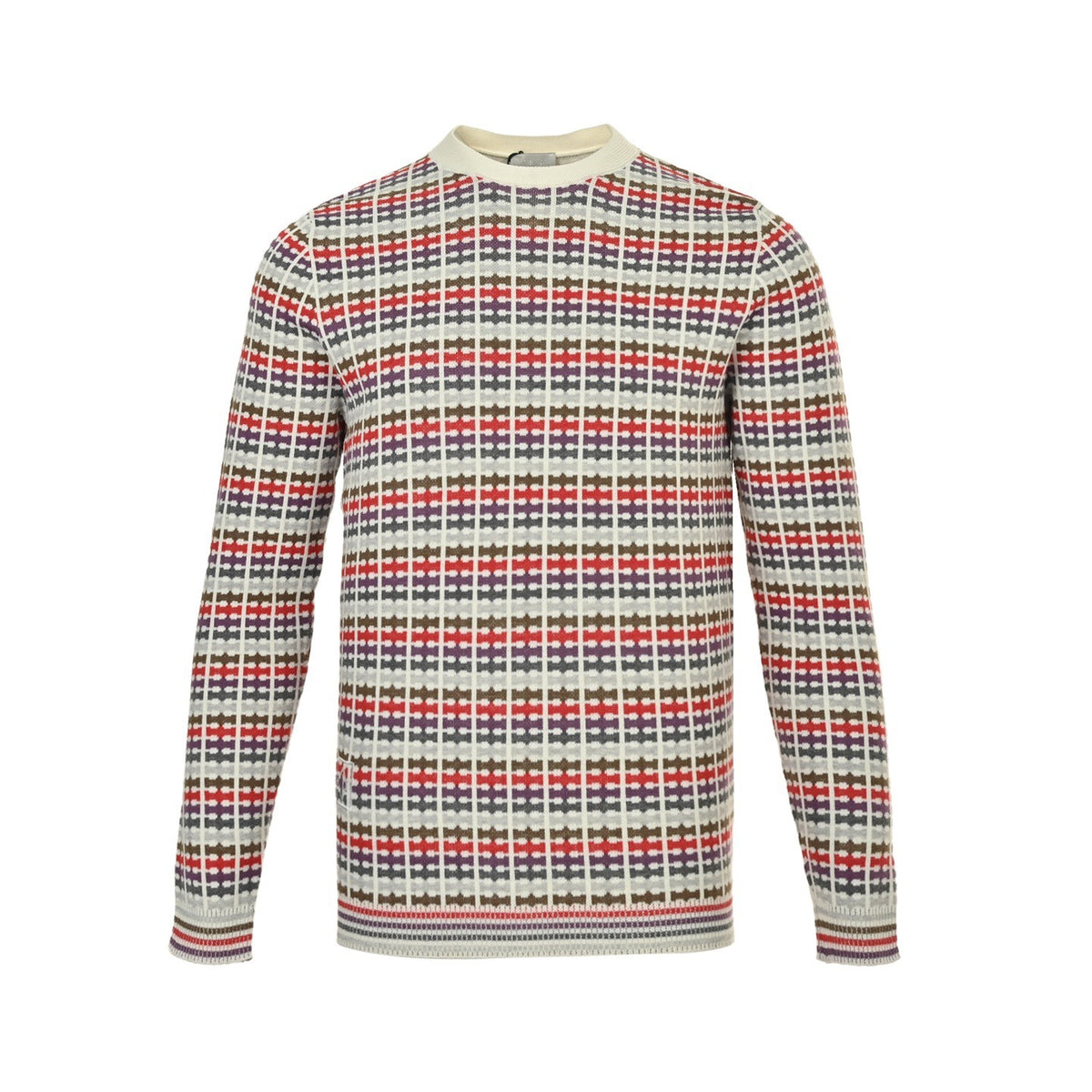 Dior 25Fw colorful striped jacquard crew neck sweater