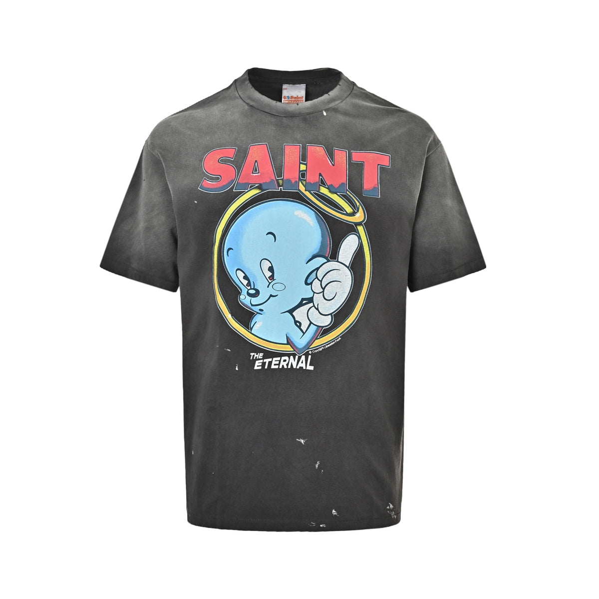 SAINT MICHAEL blue angel print short sleeves