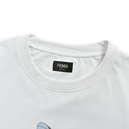 Fendi Future flower butterfly color block printed short sleeves