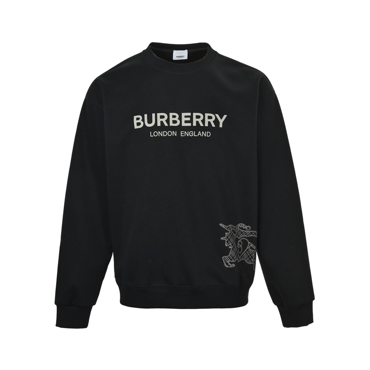 Burberry love horse letter print round neck sweatshirt
