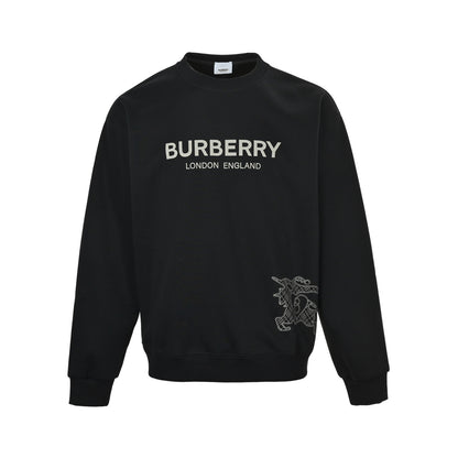 Burberry love horse letter print round neck sweatshirt