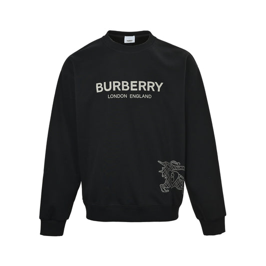 Burberry love horse letter print round neck sweatshirt