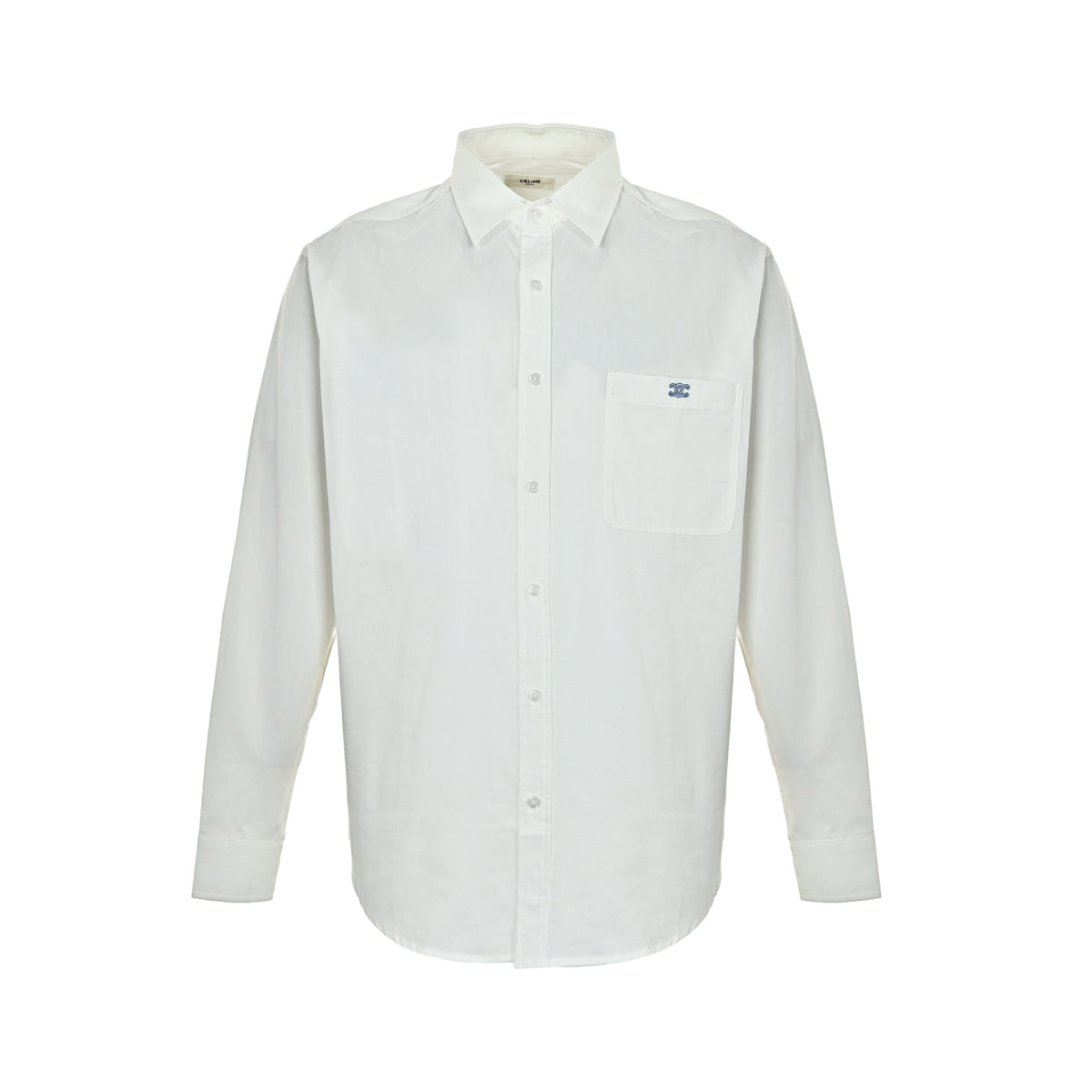 Celine blue label Arc de Triomphe embroidered long-sleeved shirt