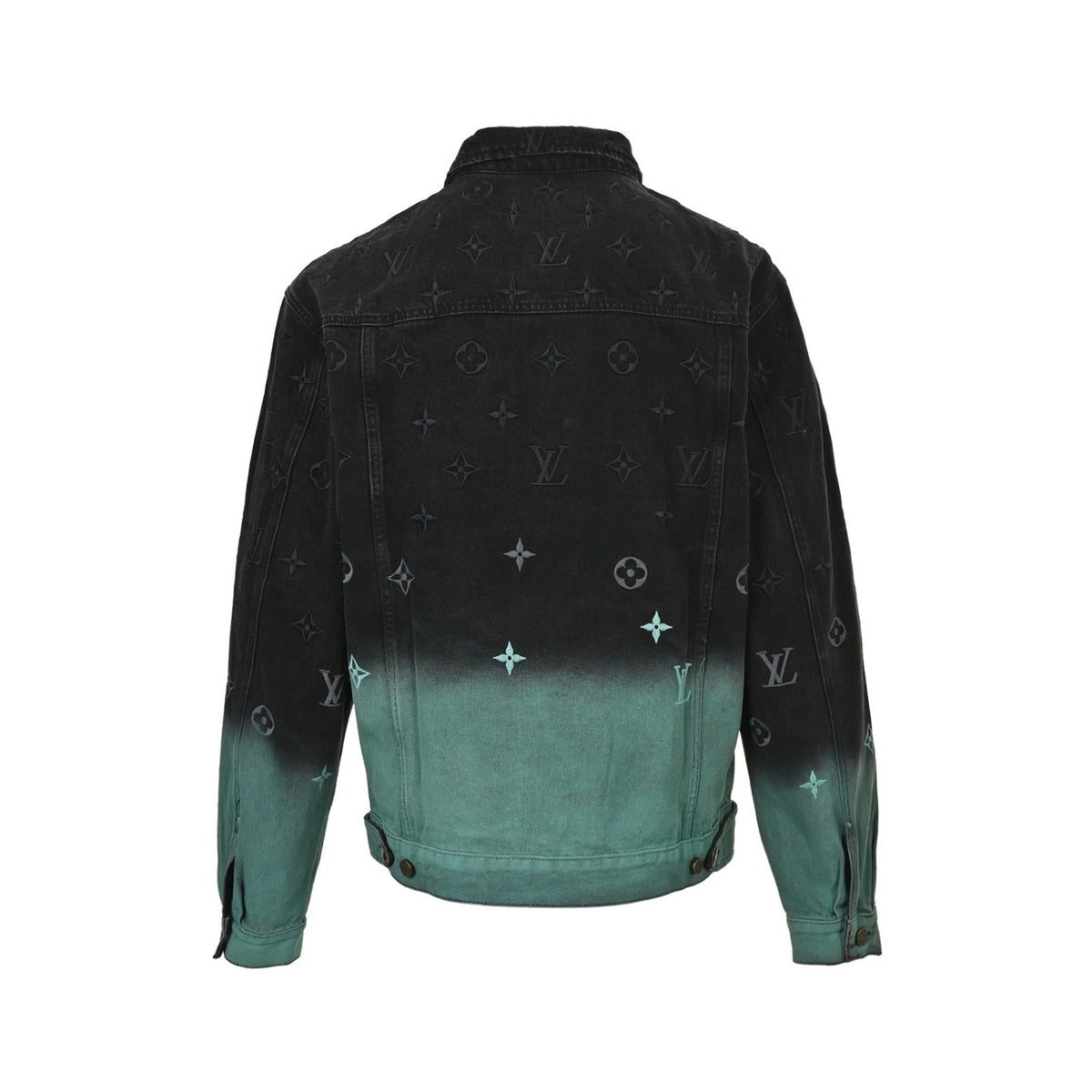 Louis Vuitton 24Fw all-over embroidered old flower gradient washed suit denim jacket