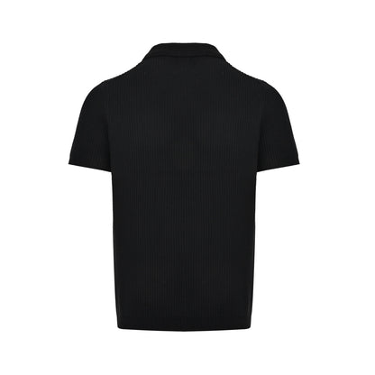 Ralph Lauren Hua bear embroidered half-zip knitted short sleeves