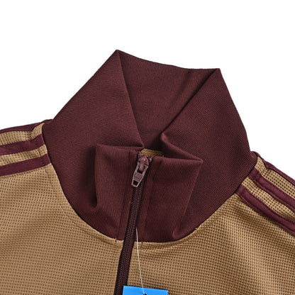 Adidas clover embroidered retro stand collar jacket
