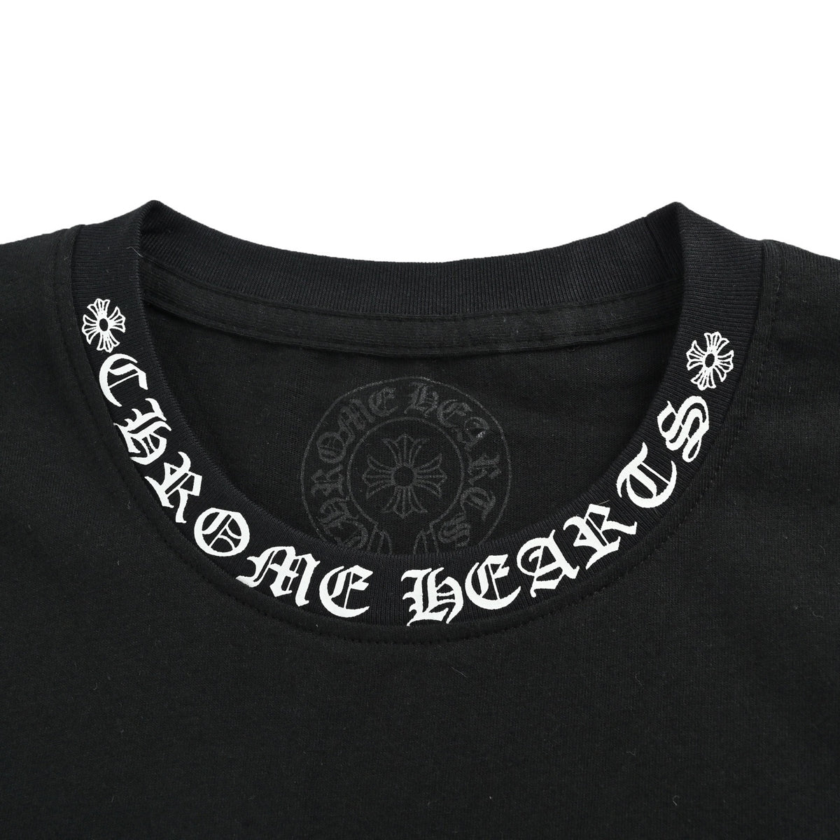 Chrome Hearts/Chrome Heart Sanskrit letter printed short sleeve collar