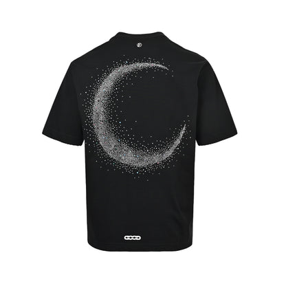GOODBRAND full diamond crescent hot diamond letter short sleeves