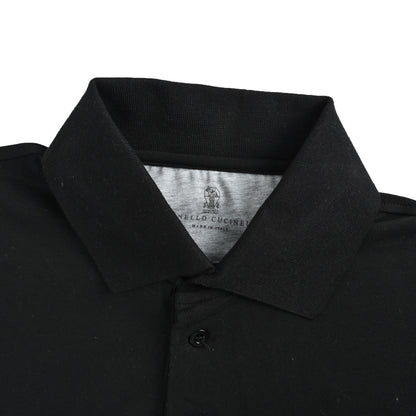 BRUNELLO CUCINELLI/BC two-color logo printed Polo short-sleeve