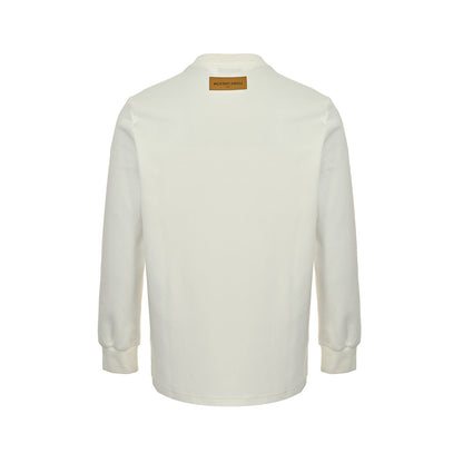 Louis Vuitton 25Fw large logo beaded embroidery long-sleeved T-shirt