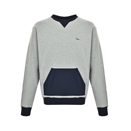 Dior contrast pocket mixed pattern embroidered crew neck sweatshirt