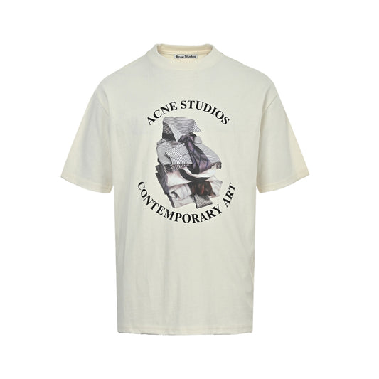 Acne Studios Clothes Printed Short Sleeves