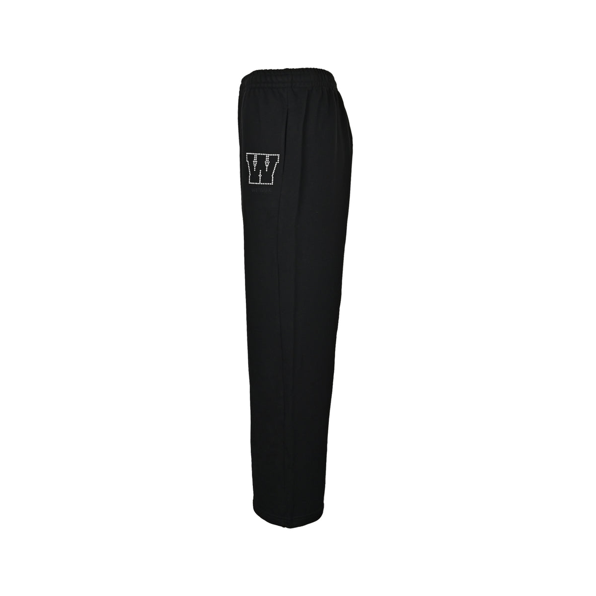 We11 Done pearl logo perm beaded trousers