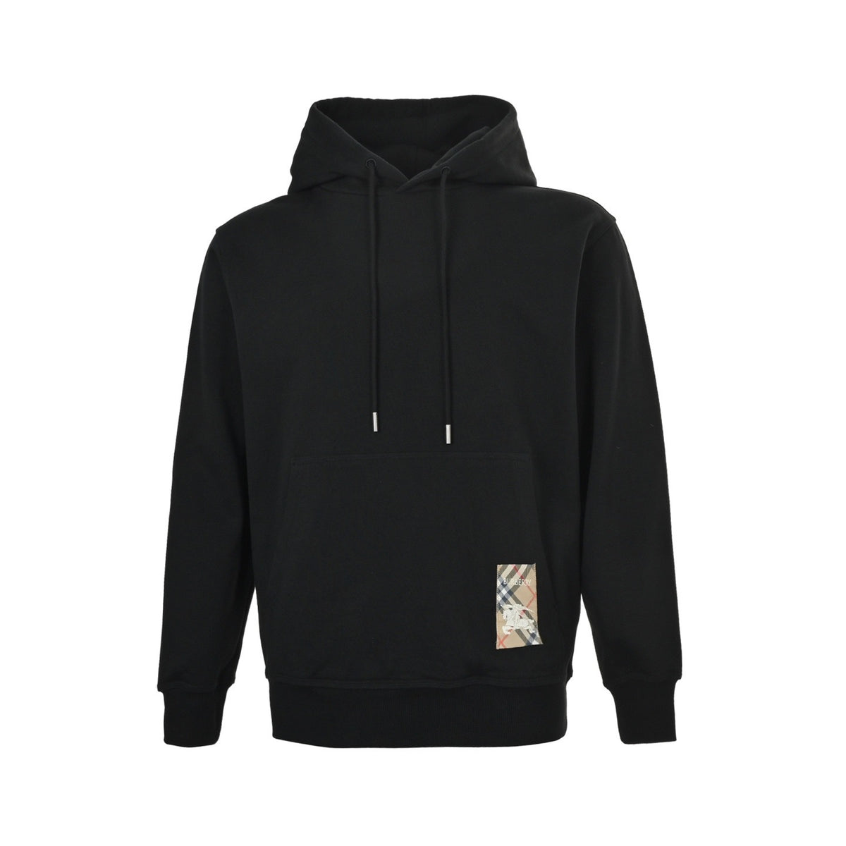 Burberry plaid war horse patch hooded sweatshirt