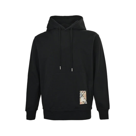 Burberry plaid war horse patch hooded sweatshirt