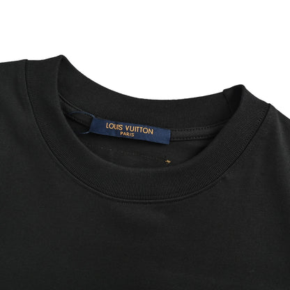 Louis Vuitton three-flower embroidered short sleeves