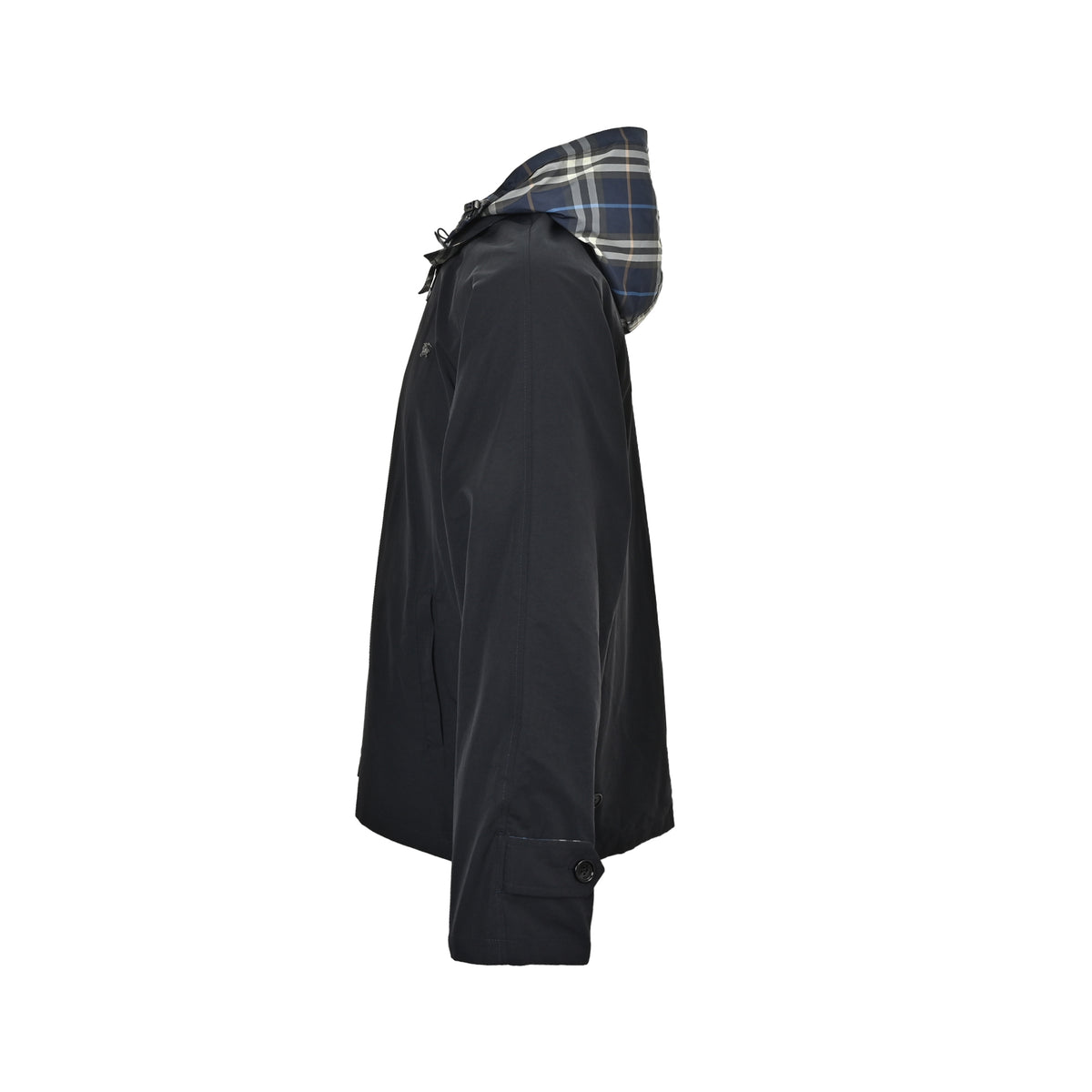 Burberry iron label plaid reversible hooded jacket