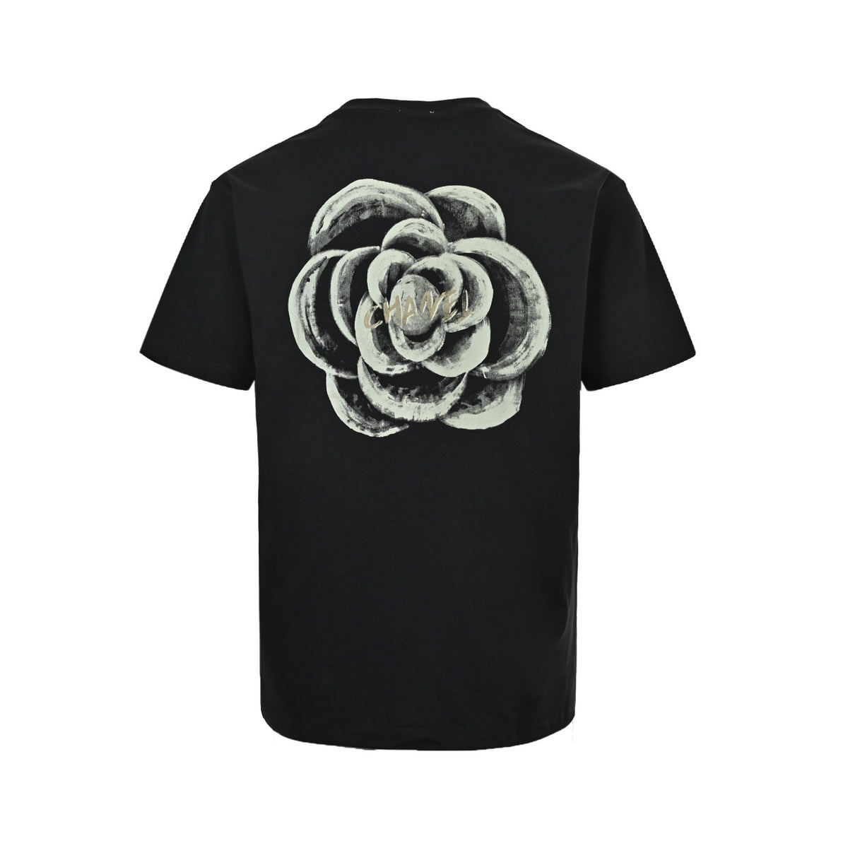 Chanel hand-painted floral print short sleeves