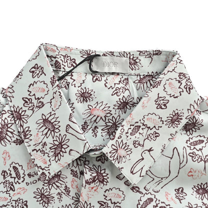 Dior 25ss flower and bird print shirt