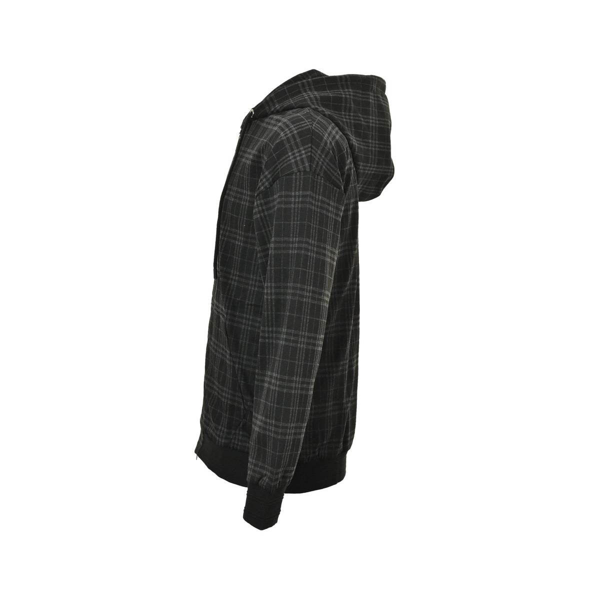 Burberry plaid zipper drawstring hooded jacket