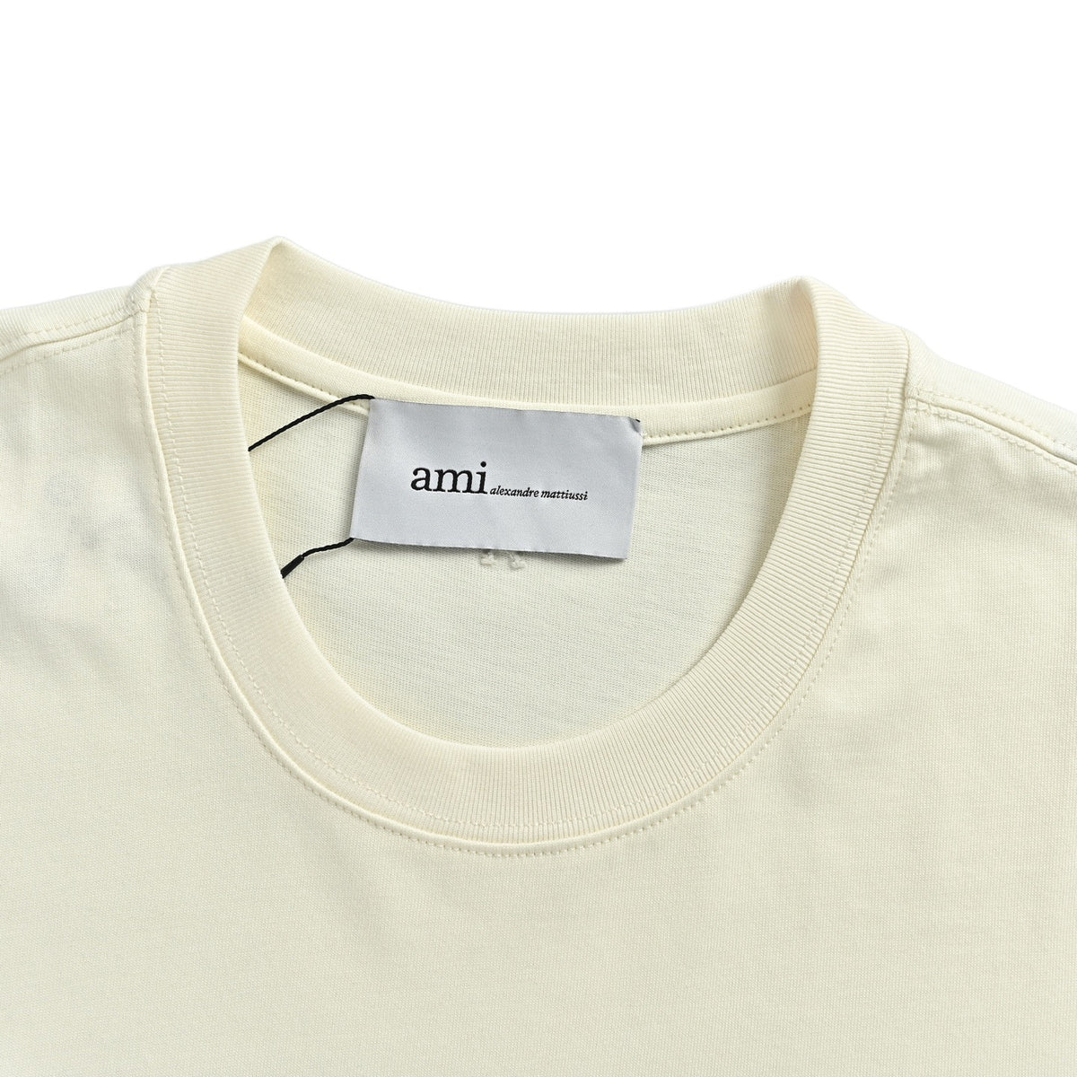 Ami Paris letter stripe patch square short sleeves