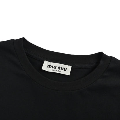 Miu Miu 26ss letter logo embroidered short sleeves
