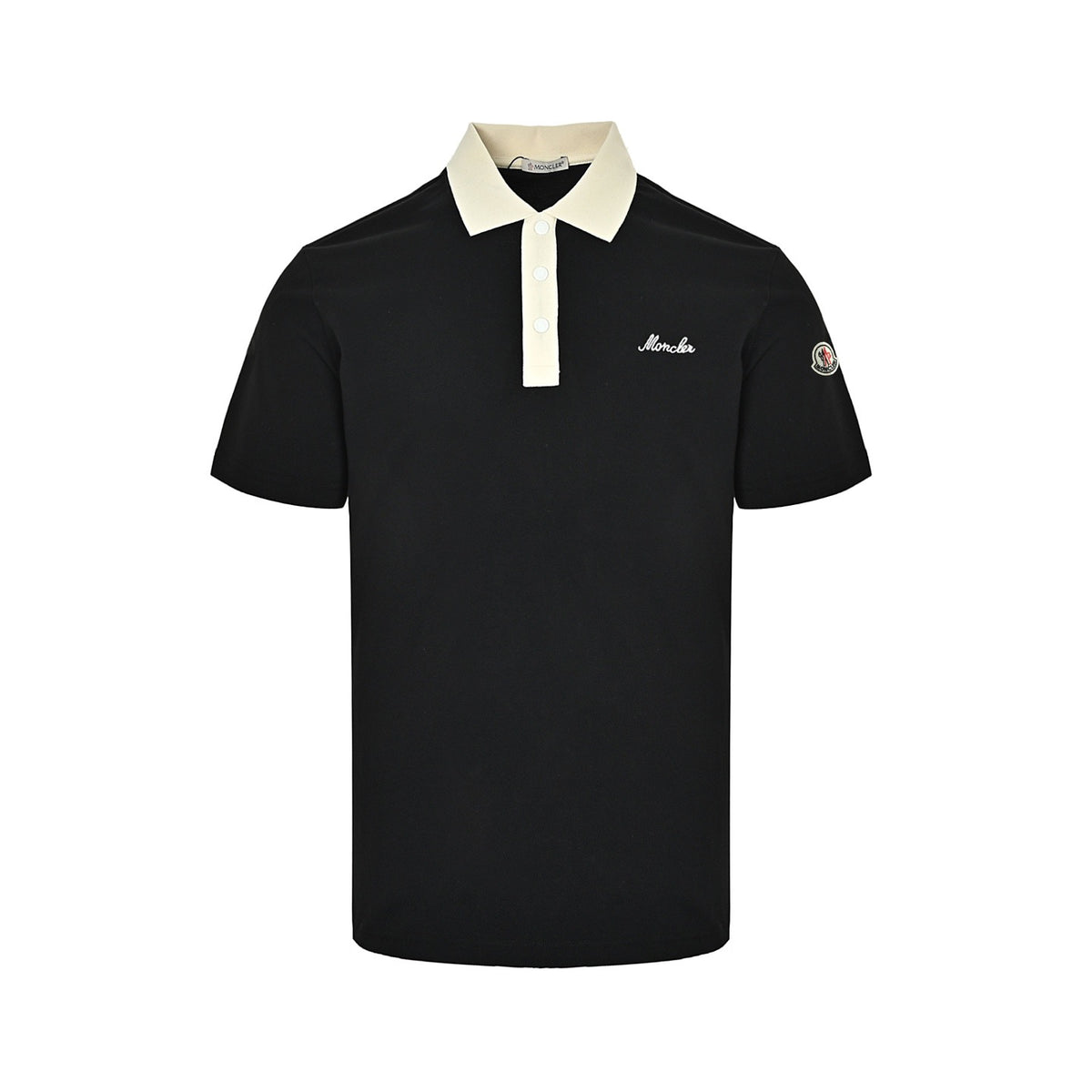 Moncler/Mask Contrast Color Collar Signature Letter Embroidery Polo Short Sleeve