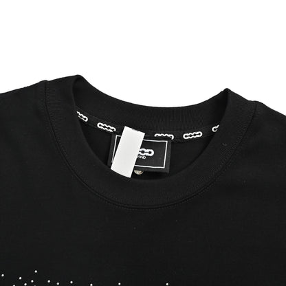GOODBRAND full diamond crescent hot diamond letter short sleeves