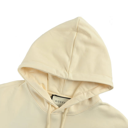 Gucci 25Fw towel embroidered double G embroidered hooded sweatshirt